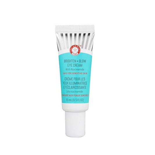 First Aid Beauty Brighten + Glow Niacinamide Eye Cream – Illuminating Brightening Cream to Help Hydrate & Reduce the Look of Dark Circles – 0.5 oz.