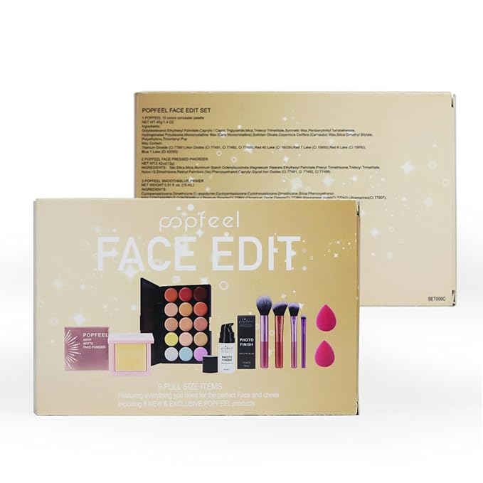 All in One Makeup Kit for Women Full Kit Girls Makeup Gift Sets Xmas Essential Bundle Include Eyeshadow Palette Lipstick Blush Concealer Eyeliner Mascara Foundation Brush Eyebrow Pencil