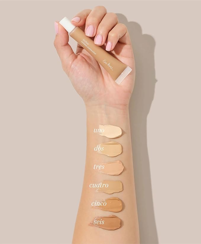 Ere Perez - Natural Lychee Crème Corrector | Vegan, Cruelty-Free, Clean Beauty (Cinco – Golden Pecan, 0.33 oz | 10 ml)