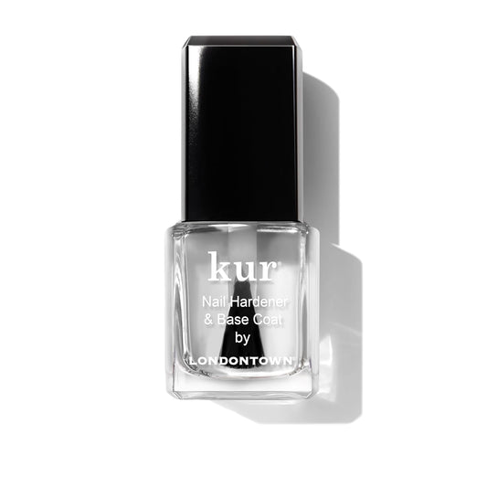 LONDONTOWN Nail Hardener & Base Coat – Strengthens Weak or Brittle Nails, Biotin-Infused Formula with Florium Complex, Primes for Long-Lasting Polish and Reduced Chipping, .24 fl oz