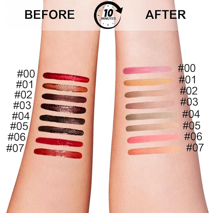 3 Colors Peel Off Lip Liner Stain with Tweezer, Long Lasting Waterproof Lip Tint Stains Makeup Set with Matte Finish for Women, Natural Look, Easy to Use, for All Skin Types (#234, M)