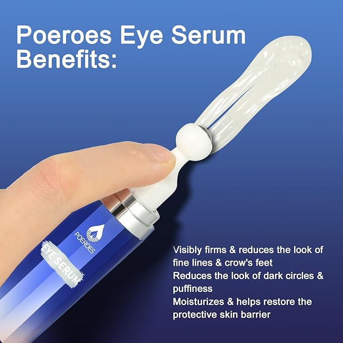 Under Eye Cream with 8% Caffeine & Retinol | Hyaluronic Acid, Niacinamide & Peptides | Eye Roller for Puffy Eyes, Dark Circles & Wrinkles | 2 fl. oz.…