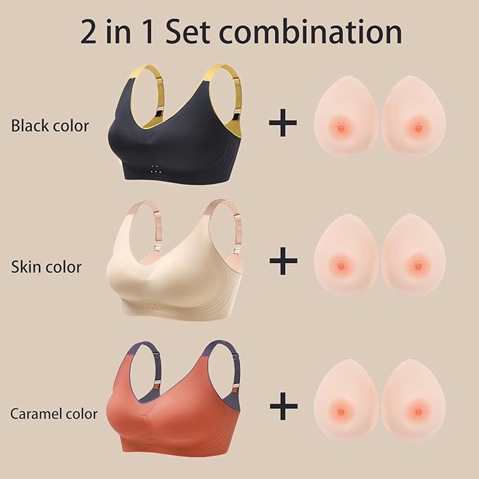 2 In 1 Silicone Breast Forms Pocket Bra Fake Boobs Fake breasts Silicone Breastplate