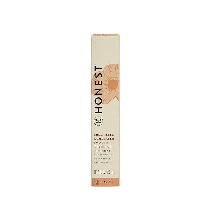 Honest Beauty Fresh Flex Concealer with Niacinamide + Vitamin E + Hyaluronic Acid | Vegan + Cruelty free | Sand, 0.17 fl oz