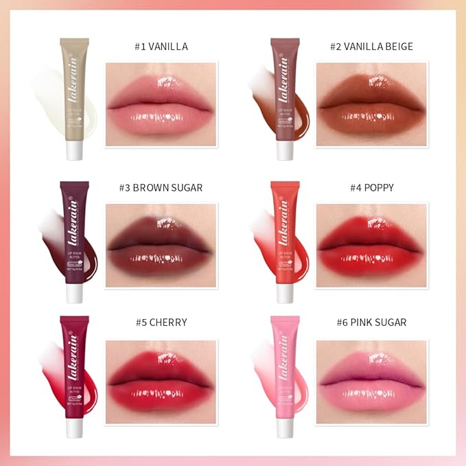Lip Butter Balm for Dry Cracked Lips,Moisturizing and Hydrating Lip Butter Balm Set,Day and Night Hydrating Lip Mask,Nourishing Lip Care 100% Vegan… (135# Vanilla+Brown Sugar+Cherry)