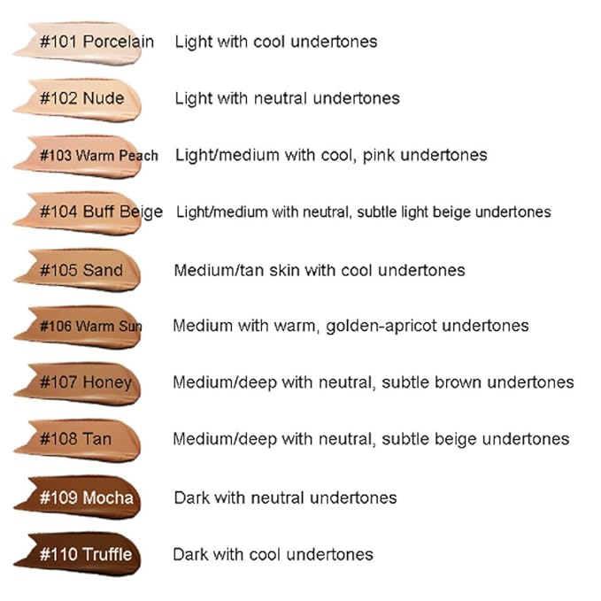 2Pcs Liquid Foundation Full Coverage 24HR Matte Oil Control Concealer 30ml (Nude & Buff Beige) with Kabuki Foundation Brush Flat Top (1pcs-101)