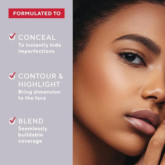 Mirabella Invincible For All Perfecting Under Eye Concealer Full Coverage - Hydrating Makeup Concealer for Dark Circles, Fine Lines & Wrinkles w/Hyaluronic Acid - Porcelain P20