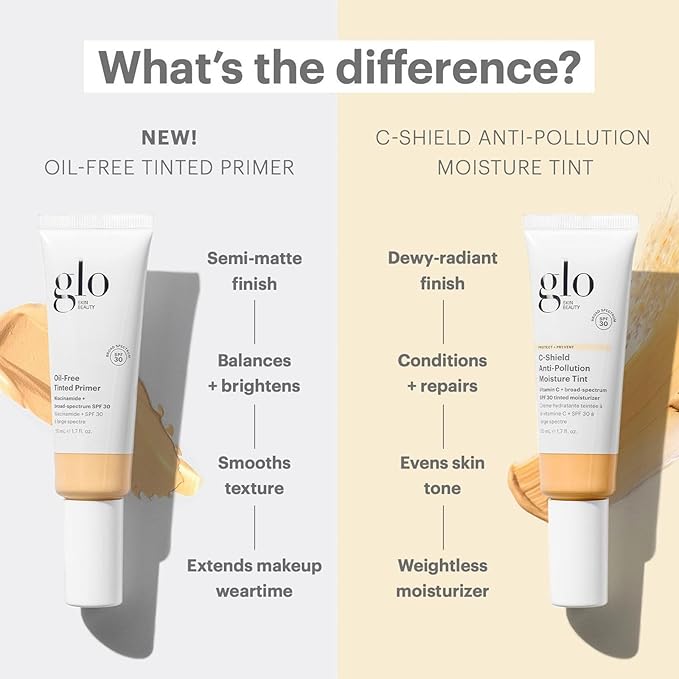 Glo Skin Beauty Oil-Free Tinted Primer SPF 30, (Deep) 1.7 oz - Mineral Makeup for Face, 4-in-1 Foundation Primer, Sheer Coverage, Skincare & Sunscreen With Broad Spectrum UVA/UVB Protection