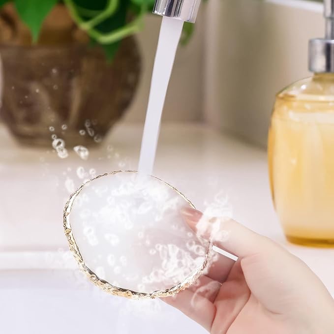 2Pack Resin Nail Art Palette,Nail Art Color Mixing Palette,Nail Art Painting Gel Palette Manicure Tool, Cosmetic Artist Mixing Palette(Pink & White)