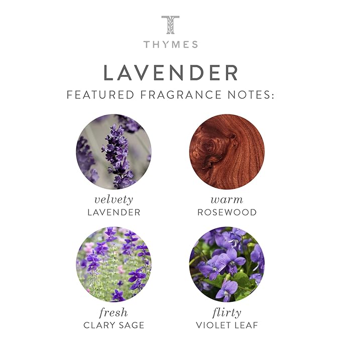Thymes Travel Set and Beauty Bag - Contains Body Wash, Body Lotion & Hand Cream - Lavender