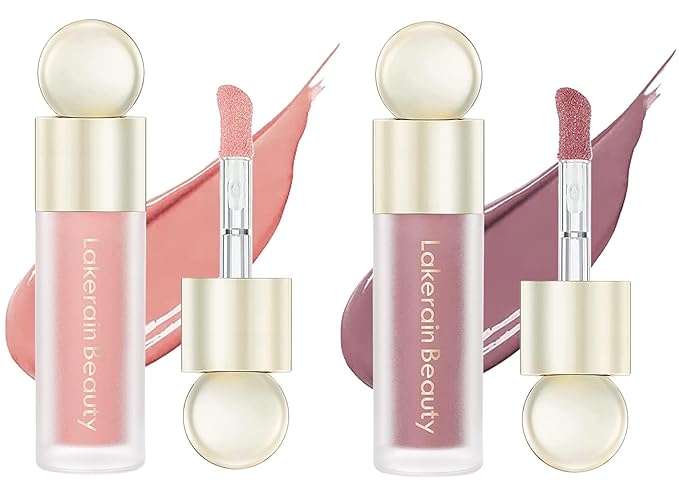 2 Colors Liquid Blush,Soft Cream Face Blush, Dewy Cheek Tint, Long Lasting Natural Matte Finish Looking,Moisturizing Lightweight Blendable Feel (01-BLISS / 03 - HOPE)