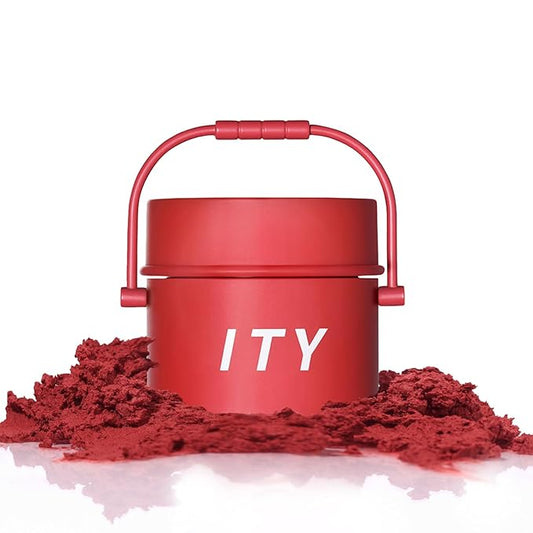 ITY Velvet Matte Finish Lip Stain-Mousse Textured Pudding Pot Lip Clay, Red Shade, Dual-Use as Lipstick and Blush, Conceals Lip Lines, Rich Pigment, 0.21 oz (6g) in Red Velvet