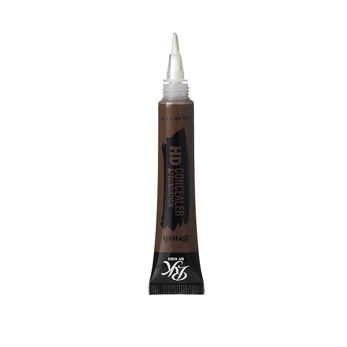 Ruby Kisses HD Concealer & Foundation Flawless Full Cover Brush Face Makeup (Mahogany)