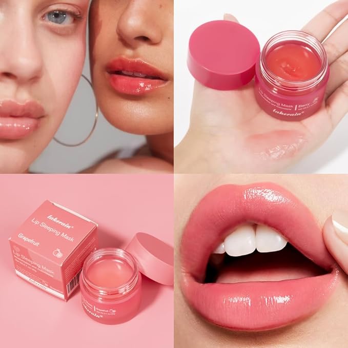 Lip Sleeping Mask,lip Mask With Vitamin C, Antioxidants,lip Mask Overnight,Improves Dryness,Nourishes And Hydrates,Brighten Lip Colour,Reduce Lip Lines 0.7 Fl Oz (01#peach)