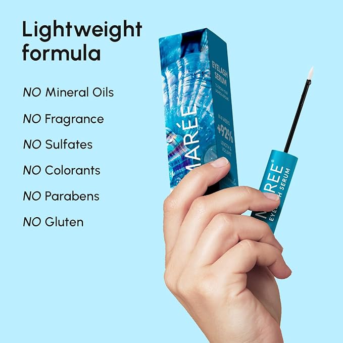 MAREE Eyelash Serum To Grow Lashes & Brows - Eye Lash Serum for Eyelash Growth Without Prostaglandin - Rapid Enhancing Lash Growth Eyebrow Boost Oil - Sérum De Pestañas Suero Para Pestañas Crecimiento
