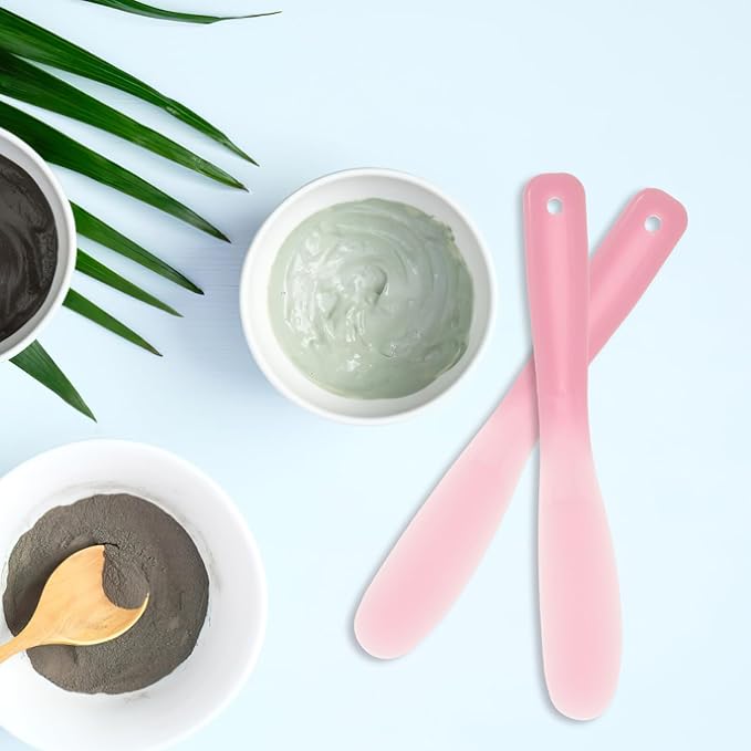 Facial Cream Spatula 10Pcs Mini Cosmetic Spatulas, Silicone Cosmetic Spatula, Mini Cosmetic Skincare Spatula Spoon for Cream, Lotions, Moisturizers Makeup Scoop