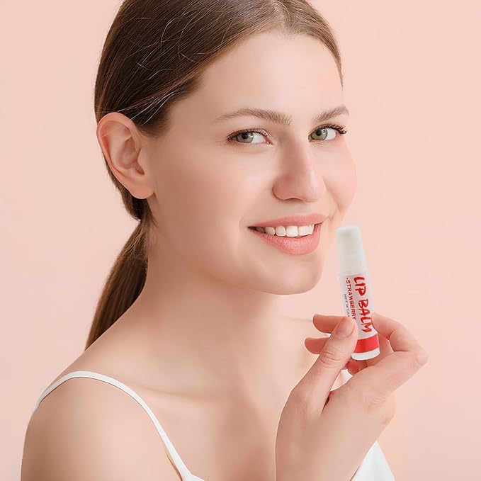 16 Pack Lip Balm, Natural Lip Balm Bulk with Vitamin E and Coconut Oil, Moisturizing Lip Balm for Dry Cracked Lips, Lip Balm for Stocking Stuffers - 8 Flavors