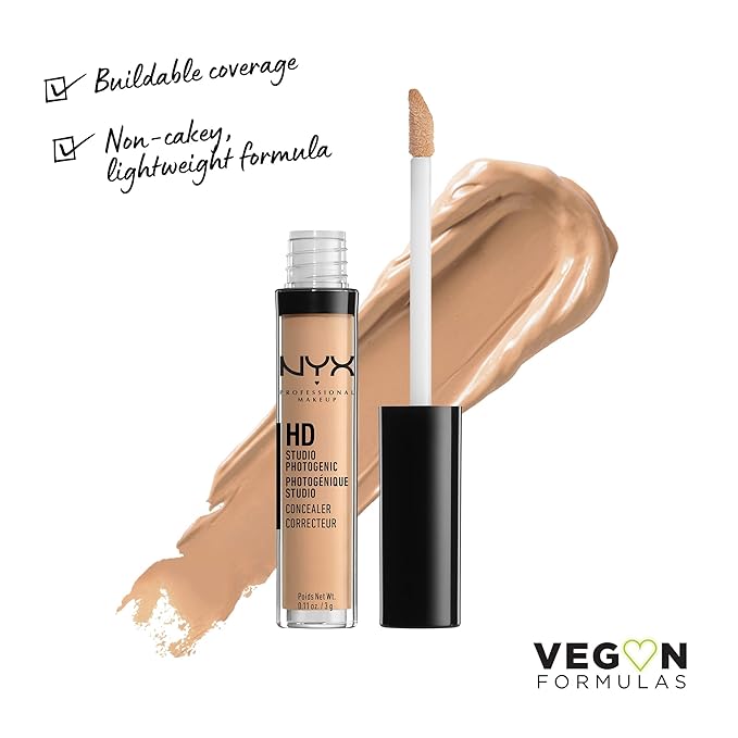 NYX PROFESSIONAL MAKEUP HD Studio Photogenic Concealer Wand, Medium Coverage - Glow