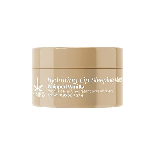 Hempz Hydrating Lip Sleeping Mask - Whipped Vanilla (.95 Oz.) | Overnight Hydrating Lip Balm for Dry Lips, Lip Repair, Chapped Lip Treatment & Nourishment for Women