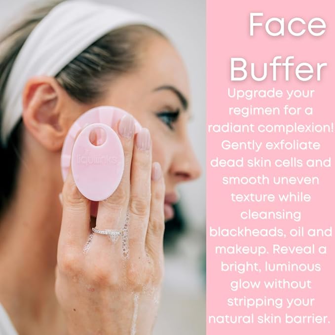 Skincare Essentials Kit - 4 Piece Bundle Pack - Face and Body Silicone Spa Accessory - Essential Beauty Set for Teen Girls Sky Blue