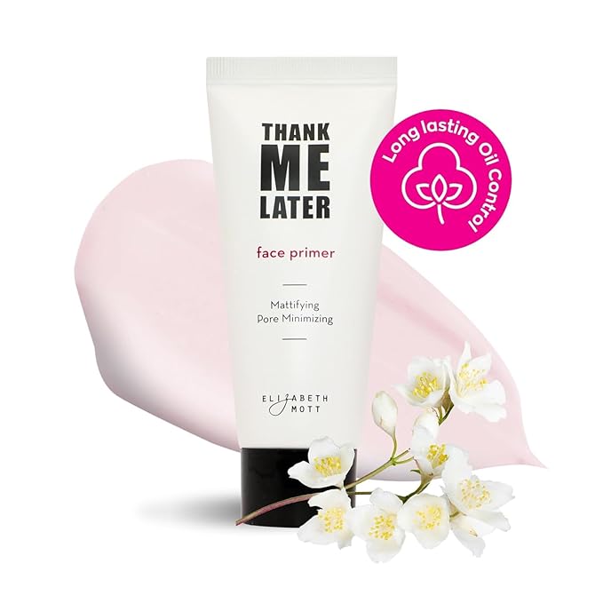 Elizabeth Mott Thank Me Later Primer & Setting Spray Duo – Oil-Control Face Primer for Smooth, Matte Finish & Hydrating Setting Spray with Niacinamide for Dewy, Long-Lasting Makeup – 30g + 95ml