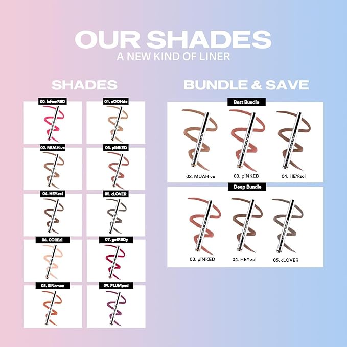 Sacheu Lip Liner STAY-N Peel Off Lip Stain — Long Lasting Matte Lip Tattoo Transfer Proof Lipstain Infused with Hyaluronic Acid & Vitamin E for All Skin Types — Vegan & Cruelty-Free, MUAH-VE