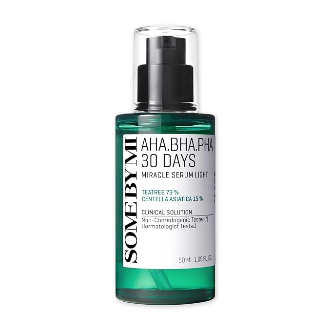 SOME BY MI AHA BHA PHA 30 Days Miracle Serum Light - 1.69oz, 50ml - Daliy Exfoliating Salicylic Acid Serum for Pore and Blackhead Care - Centella & Niacinamide for Skin Soothing - Korean Skin Care
