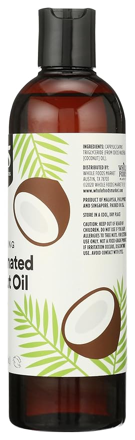 365 by Whole Foods Market, Moisturizing Fractionated Coconut Oil, Skin & Hair Care, 16 Fl Oz