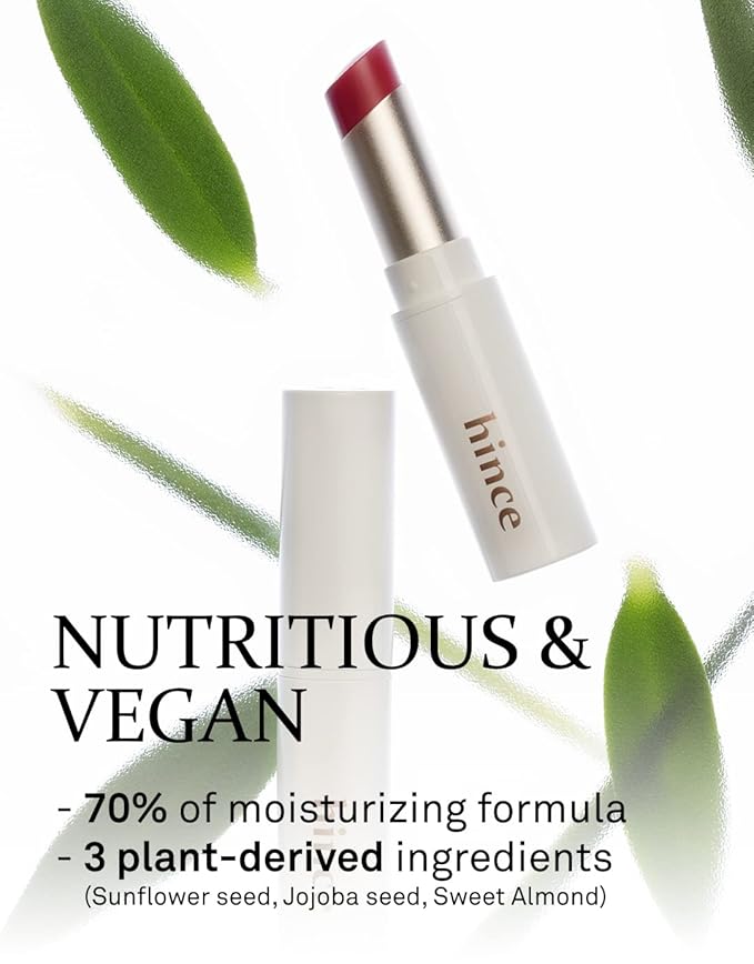 HINCE Mood Enhancer Lip Glow, Moisturizing Lip Balm with Shea Butter & Sweet Almond, Non-Sticky and Long-lasting Tinted Lip Tint with Buttery Balm Texture for Neutral Color 0.2oz. (1, START OVER, 04)