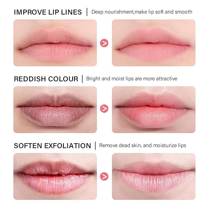 Hydrating Lip Sleeping Mask, Long Lasting Hydrating Night Lip Balms for Intensive Moisturizing and Care, Prevention Dry and Crack (PEACH) 0.7 OZ