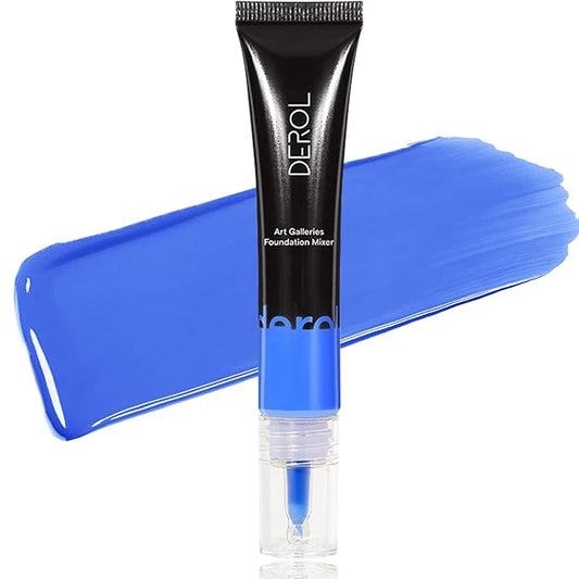 Blue Foundation Mixing Pigment for Adjusting Shade and Color Corrector, Blends Easily With Foundation, Blue Color Corrector for Adjusting Foundation from Warm to Cold (02# Blue)