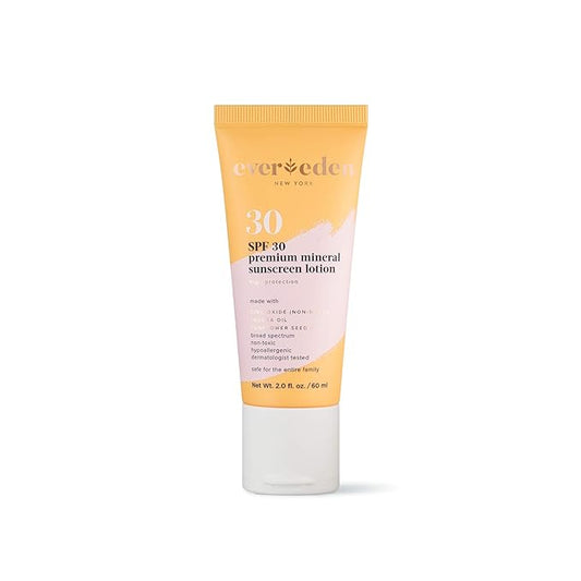 Evereden Premium Mineral Sunscreen SPF 30: Baby-Safe Whole-Family Mineral Sunblock Kids Love - Non-Nano Kids Sunscreen for Year-Round UVA & UVB Protection -Safe & Reef-Friendly - FSA Eligible