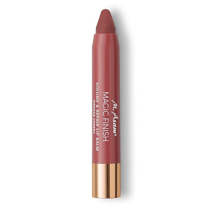 M. Asam MAGIC FINISH Volume & Repair Lip Balm Vintage-Cherry (0.11 oz) - Lip balm for delicate shine & more volume with plumping & nourishing vitamin E & shea butter