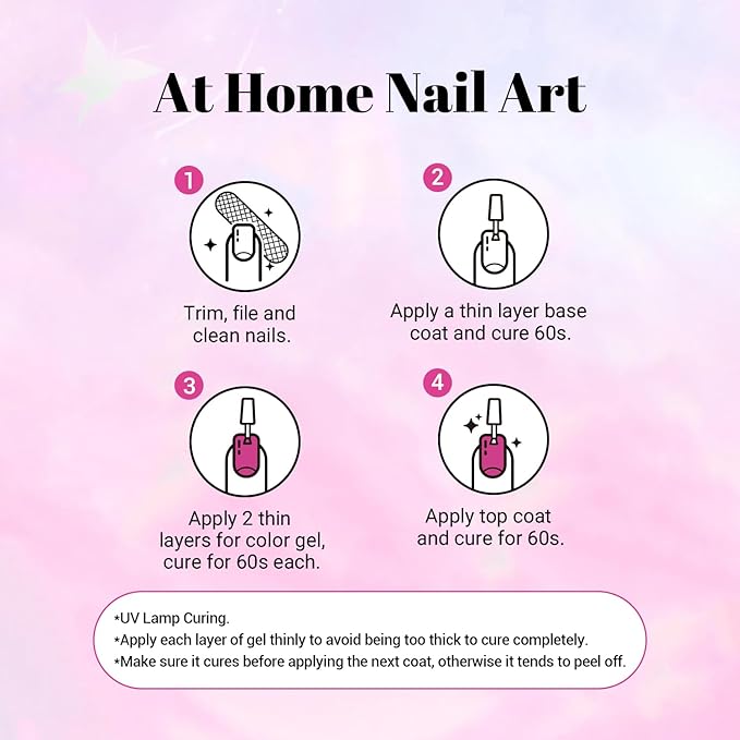 JODSONE 23 PCS Glitter Gel Polish with Soak off Base Coat Matte and Glossy Top Coat Glitter Red Pink Color High Shine and Fashion Gel Nail Polish Kit