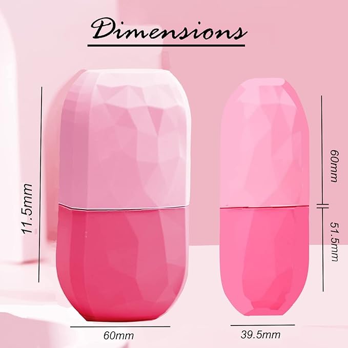 Ice Roller for Face & Eye Puffiness Relief - Enhance Your Natural Glow with Face Ice Roller, Ice Mold for Face with New Leak-Proof Design, Reusable Ice Face Roller-Gift for Women