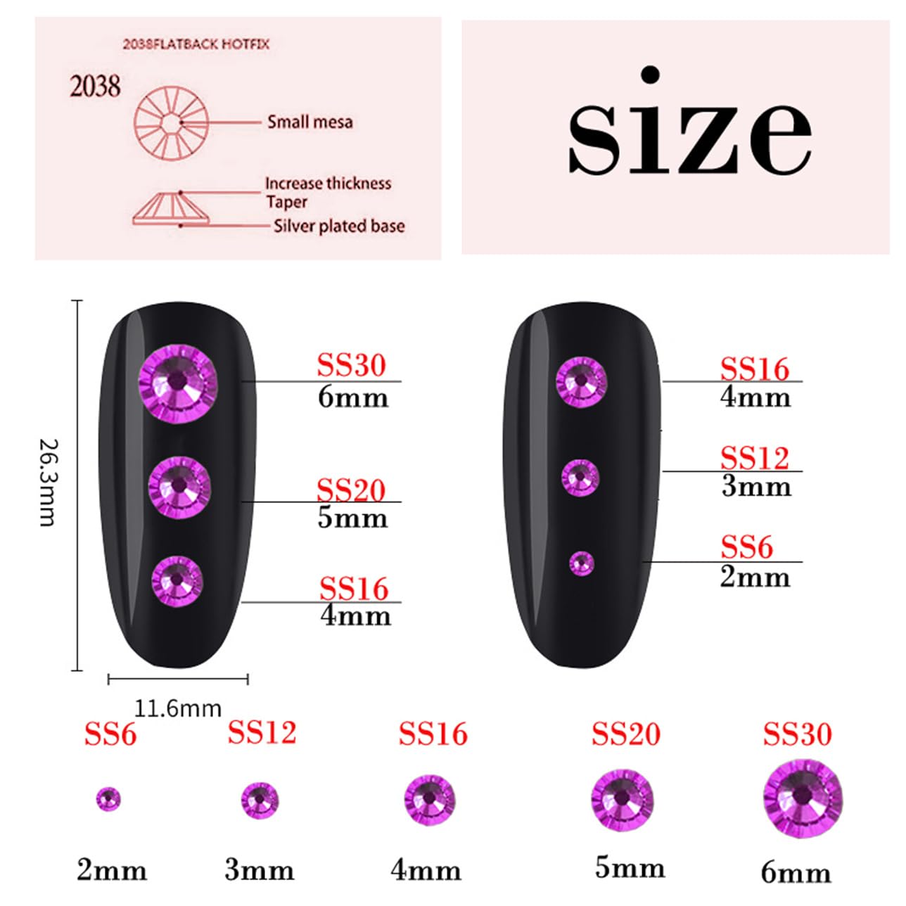 720 Pcs SS30 6mm Flatback Rhinestones for Nails Art Crafts Glitter Round Shine Gems AB Crystals DIY Clothes Shoes （Light Sapphire AB）