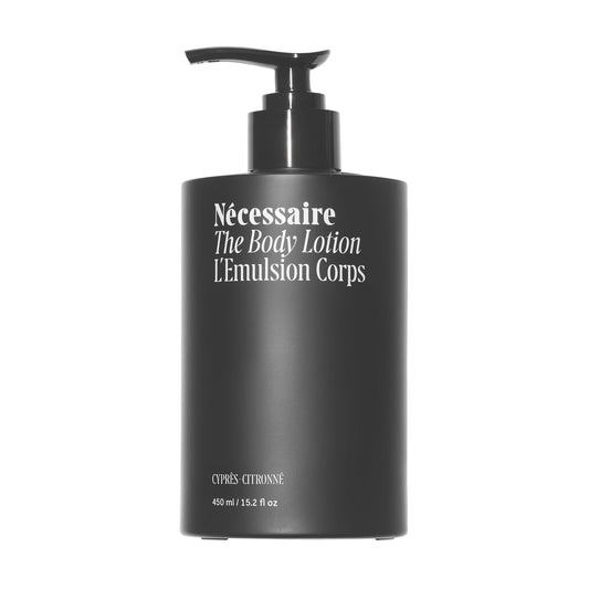 Nécessaire The Body Lotion Cyprès-Citronné – Multi-Peptide Body Moisturizer for Women + Men – Non-Comedogenic Body Lotion with Niacinamide – 450ml/15.2 fl oz