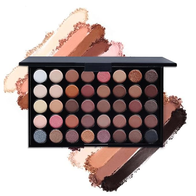 All in One Eyeshadow Palette Makeup Set, Makeup Kits with Makeup Brush, Mascara, Eyebrow Pen,Travel Makeup Bundle Holiday Surprising Makeup Gift Box for Women Girls, Vegan, Maquillage