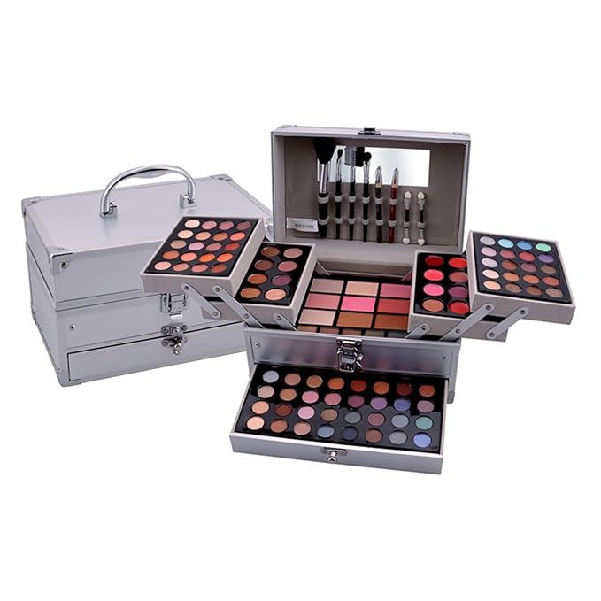 All-in-One Makeup Gift Set Carry All Makeup Kit Women Full Kit With Makeup Bag Lipgloss Lipstick Concealer Blush Foundation Face Powder Eyeshadow Palette Cosmetic Palette #8