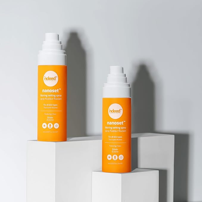 Indeed Labs Nanoset Blurring Setting Spray - Made With Ectoin - Lightweight, Long Lasting, Mattifying, Revitalizes, Controls Shine, Refreshes, Hydrates, All-Day Wear (Setting Spray)