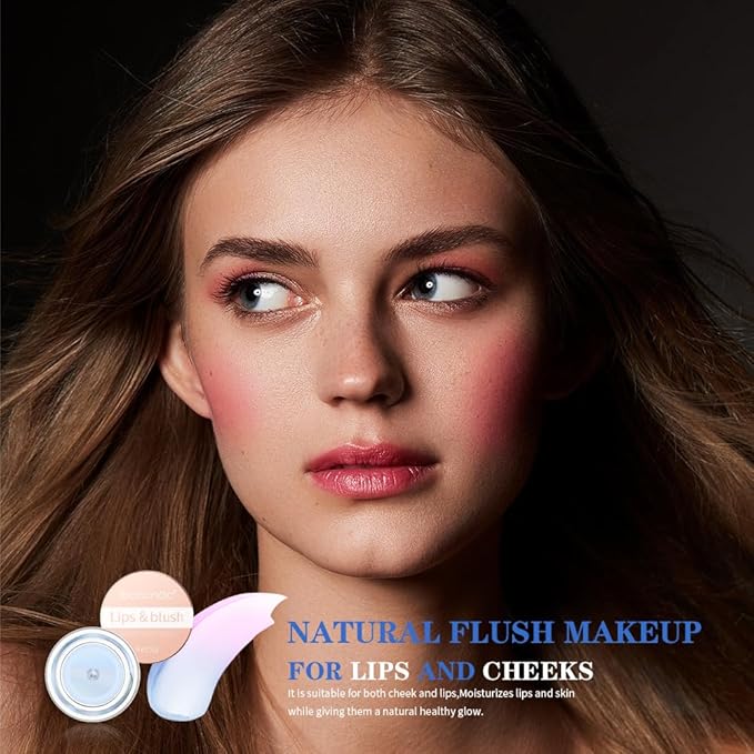 Color Change Blush Clear Liquid Blush Cream Moisturizing Blusher Halo dyeing naturally Blush Rouge Multi-use Makeup Cream For Cheeks Face Lips Waterproof Blush Gel Lip Oil (#2)