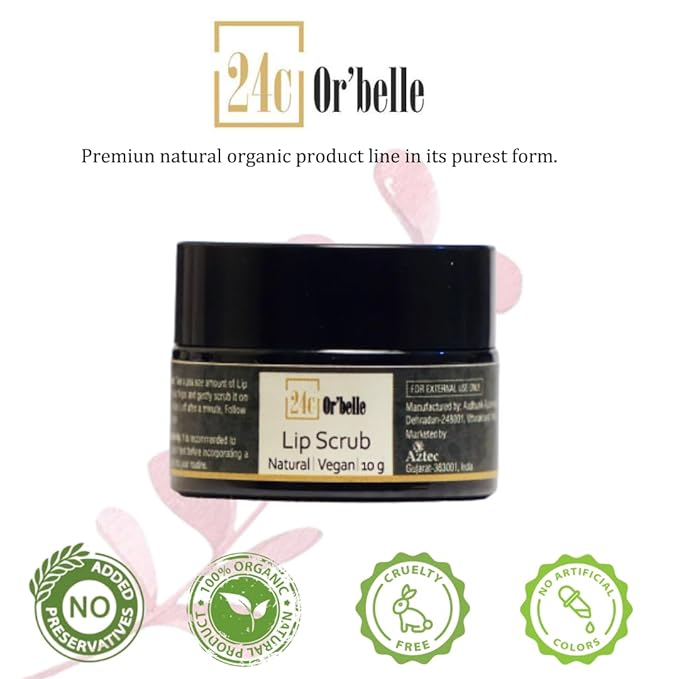 24C Or'Belle Lip Scrub | Enriched With Cocoa And Manjistha And Other Ingredients Help To Exfoliates Dry And Dead Skin From The Lips Leaving Them Smooth And Soft And Evens Out The Colour Of The Lips