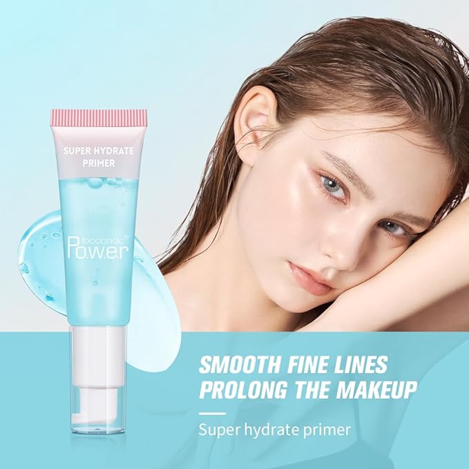 Super Hydrate Primer - Translucent Gel Formula for Long-lasting Makeup | Works on All Skin Types and Tones, Perfect Pre-makeup Primer (04 grape)