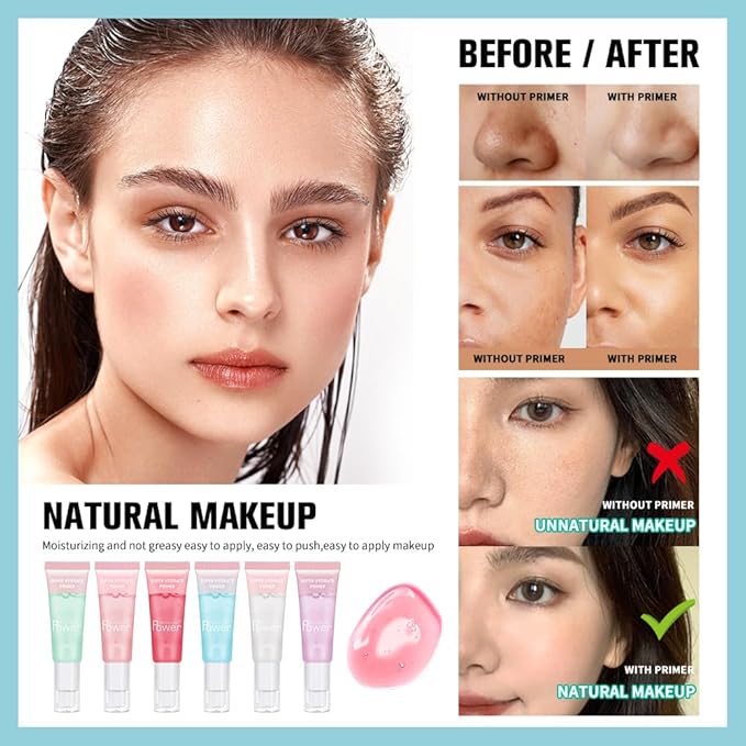 Super Hydrate Primer - Translucent Gel Formula for Long-lasting Makeup | Works on All Skin Types and Tones, Perfect Pre-makeup Primer (04 grape)