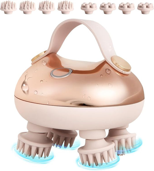 arboleaf Scalp Massager Kneading Head Massager Scalp Stress Relax Portable Rechargeable Hair Massager Shower Massage Waterproof Cat Massager Scratcher,Gift for Mom Dad
