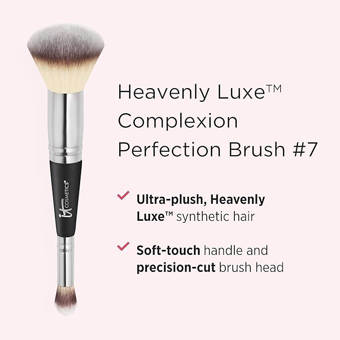 IT Cosmetics Makeup Set - Includes Supersize Bye Bye Under Eye Concealer (44.0 Deep) + Heavenly Luxe Complexion Perfection Concealer Brush (1 fl oz) - with Collagen, Hyaluronic Acid & Antioxidants