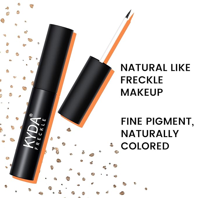 2 Colors Liquid Freckle Pen, Natural Like Freckle Makeup Pen Soft Dot Spot, Waterproof and Smudgeproof Quick Dry for Instant Create Realistic Freckles Make Up(Dark Brown+Light Brown)