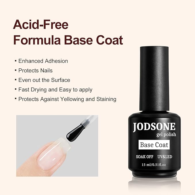 JODSONE 15 ML Blooming Gel Nail Polish Enrich Nail Life Base Coat Top Coat Solid Gel Manicure