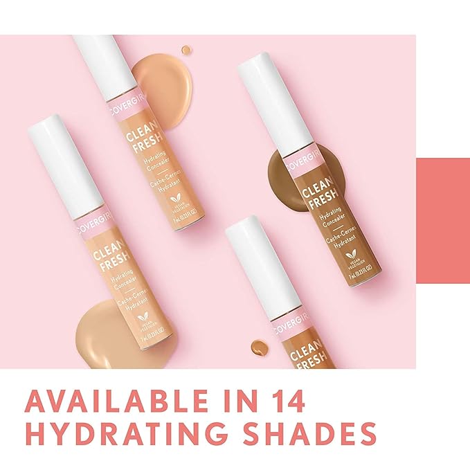 COVERGIRL Clean Fresh Hydrating Concealer, Light Medium, 0.23 Fl Ounce