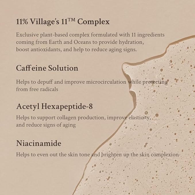 Hydro Boost Caffeine Eye Serum (0.33 fl.oz./10ml) - With 10% Caffeine Solution, Niacinamide & Hexapeptide-8, Depuff, Elasticity, Antiwrinkle and Brightening